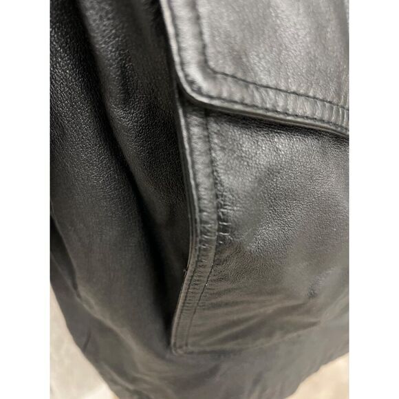Wilsons Leather Experts Men Black Leather Jacket Size XL - Picture 7 of 14